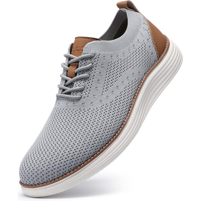 VILOCY Men s Mesh Dress Sneakers Oxfords Business Casual Walking Shoes 