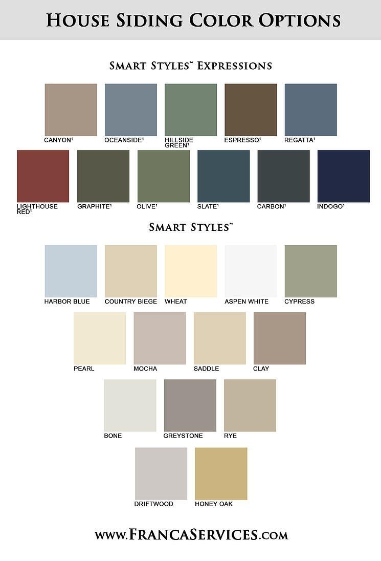 Vinyl Siding Color Match Chart At Jake Nichols Blog
