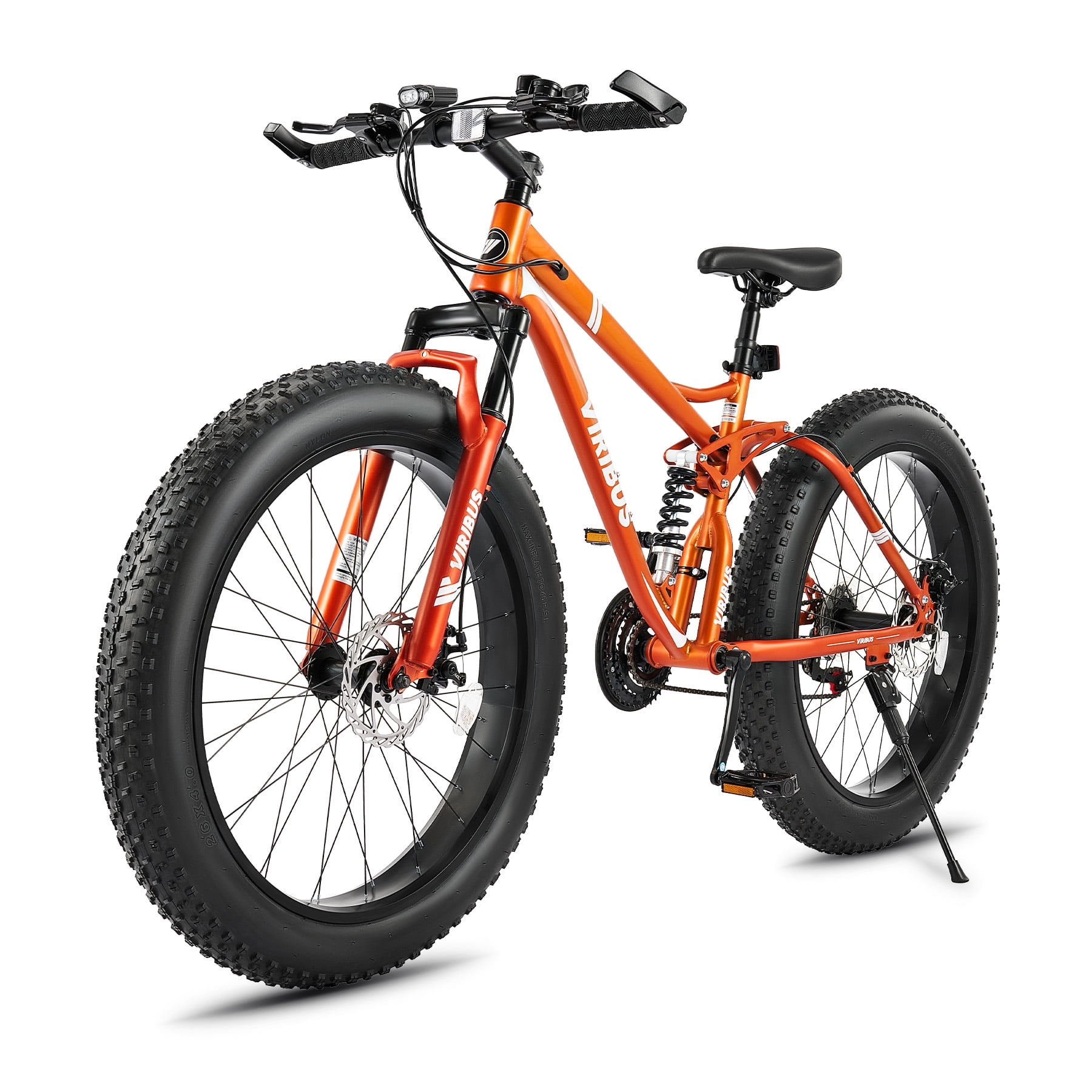 VIRIBUS 26 quot Mountain Bike 21 Speed Full Suspension Fat Tire Bike For 