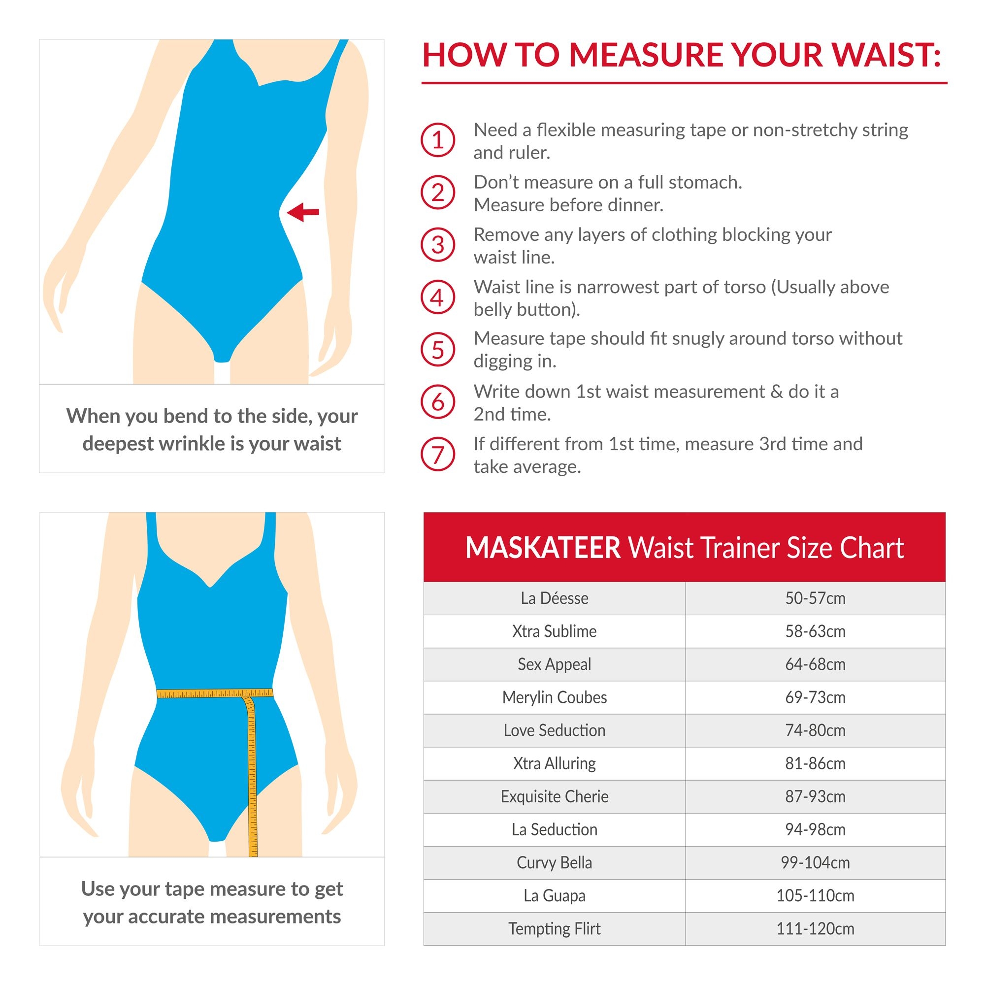 Waist Size Chart For Women Chart Sizing Women Elastic Guide