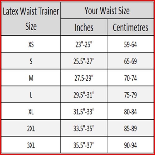 Waist Trainer Size Chart What Size Waist Trainer Should I Get 