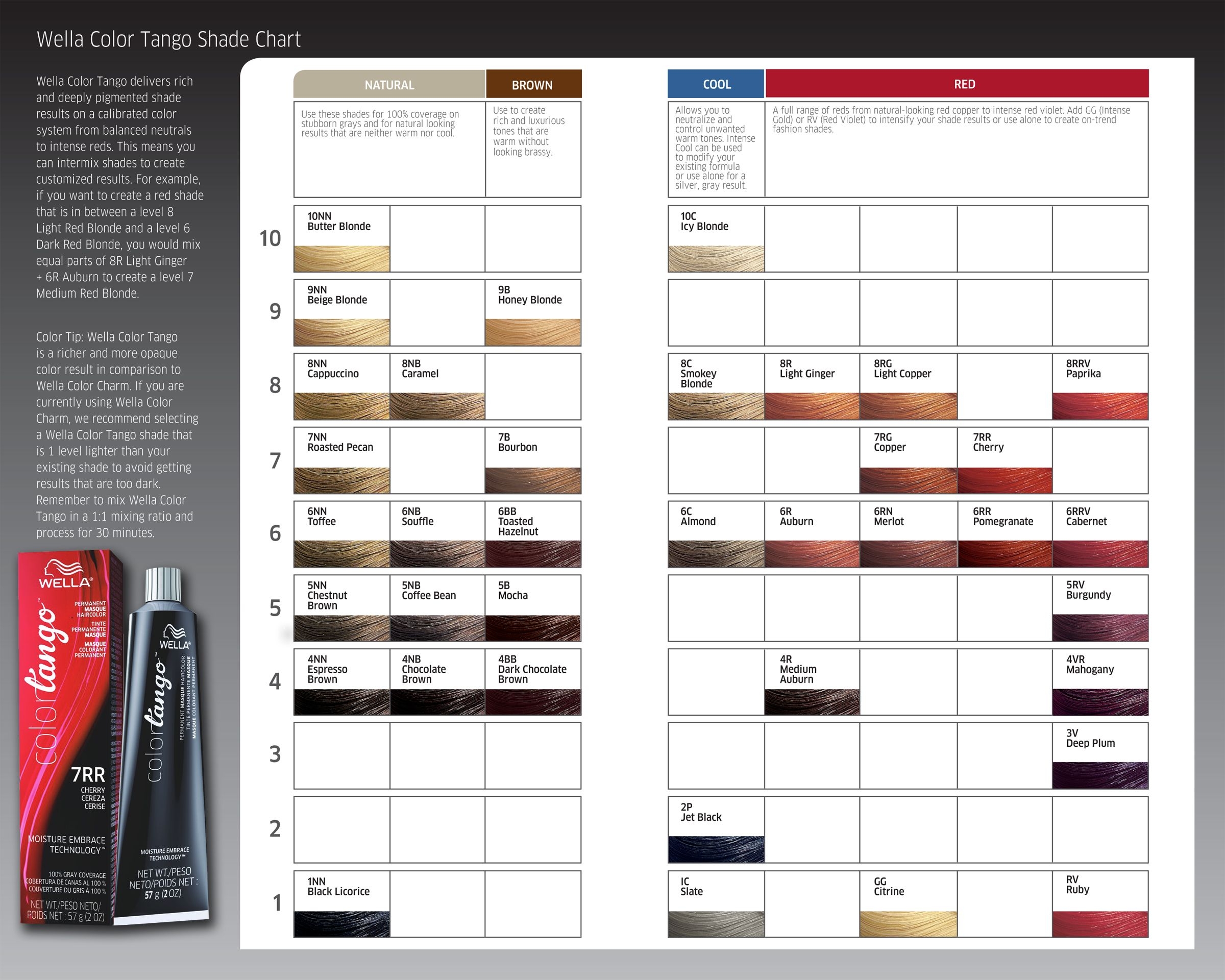 Wella Color Tango Shade Chart Wella Color Tango Shade Chart