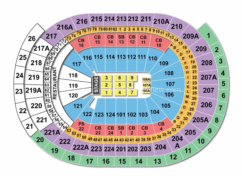 Wells Fargo Center Philadelphia PA Seating Chart View