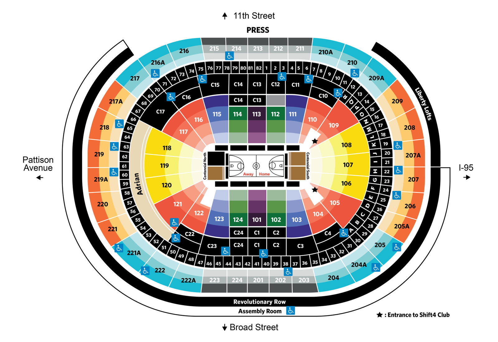 Wells Fargo Center Seating Chart 2024 Best Seat And Deals SeatGraph