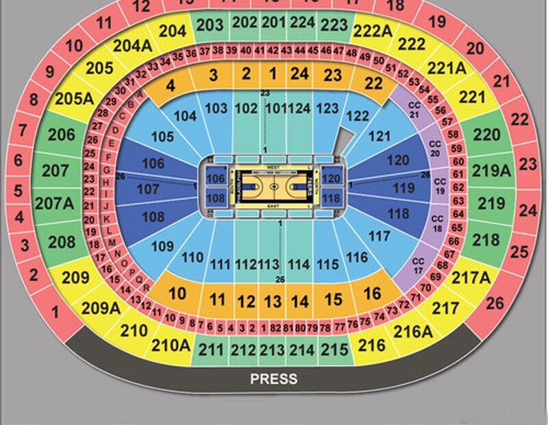 Wells Fargo Center Seating Chart