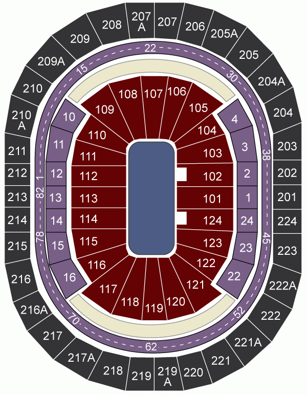 Wells Fargo Center Seating Chart Detailed