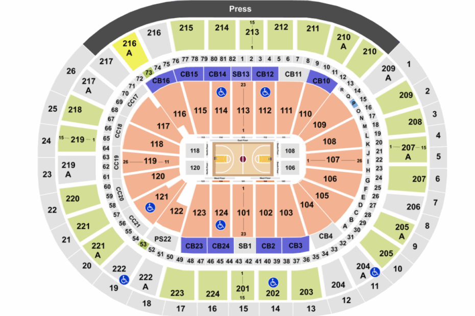 Wells Fargo Center Seating Chart Rows Seats And Club Seats