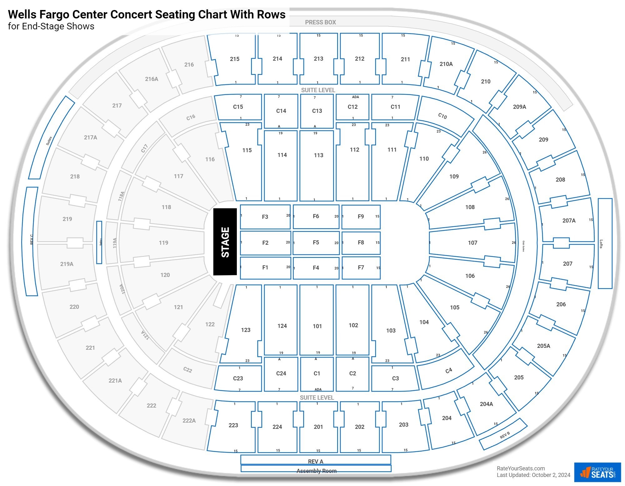 Wells Fargo Center Seating Charts For Concerts RateYourSeats