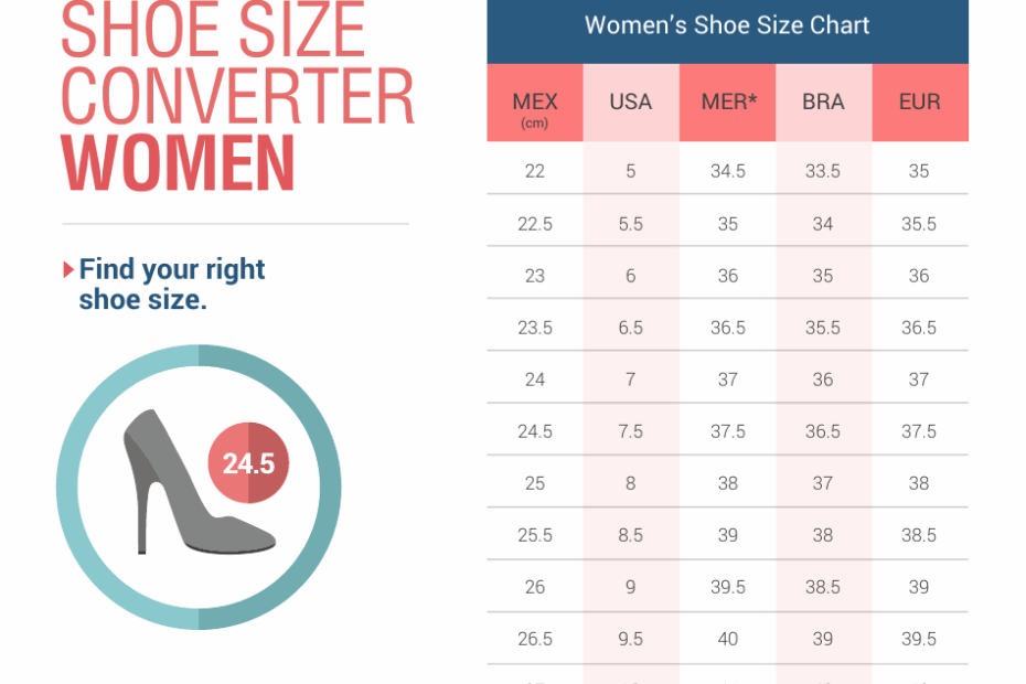 Women 39 s Shoe Size Chart Download Printable PDF Templateroller