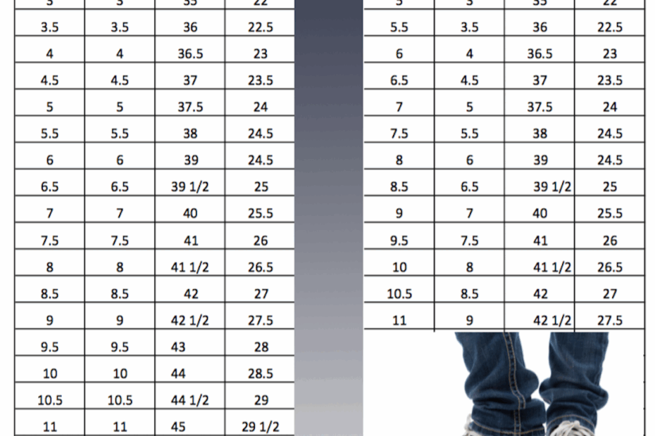 Women 39 s Shoe Size To Men 39 s Shoe Size Conversion Chart Us Sho