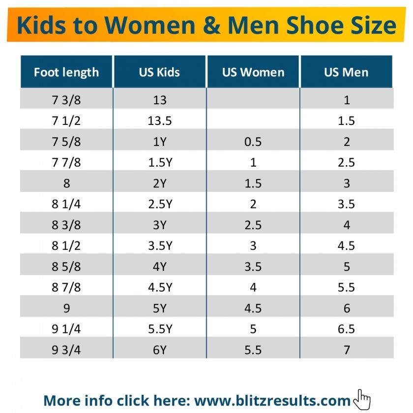 Womens Printable Shoe Size Chart Printable Sight Words List
