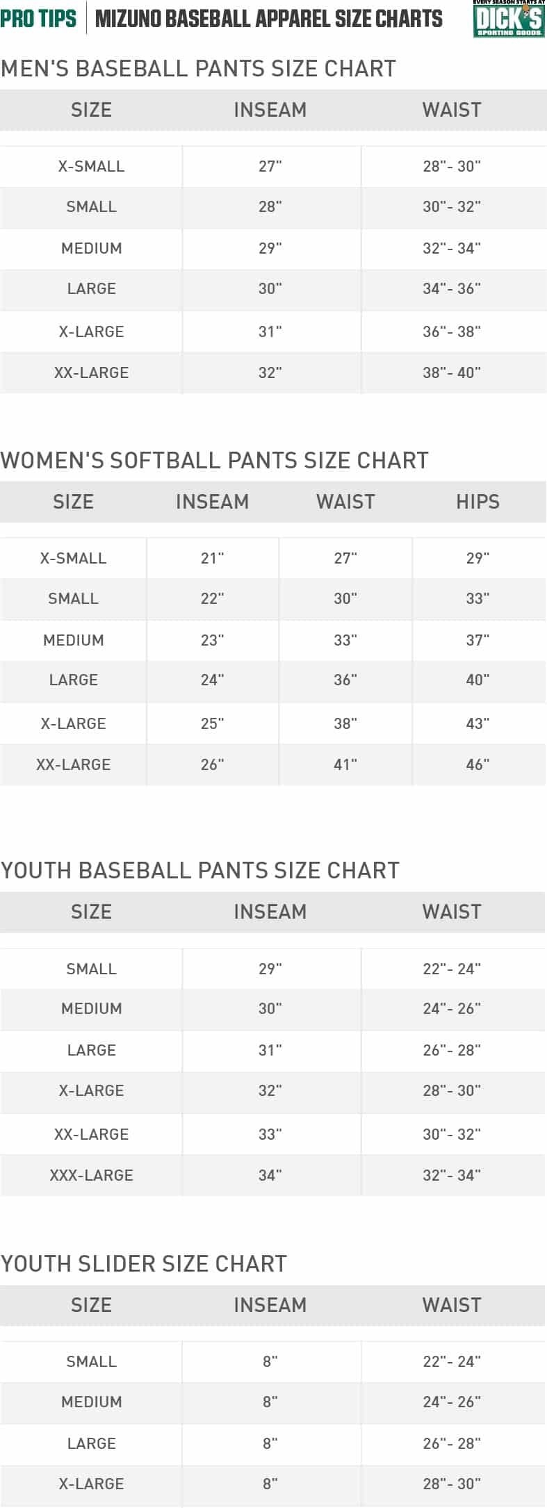 Youth Baseball Pants Size Chart Find The Perfect Fit Today Infobaseball