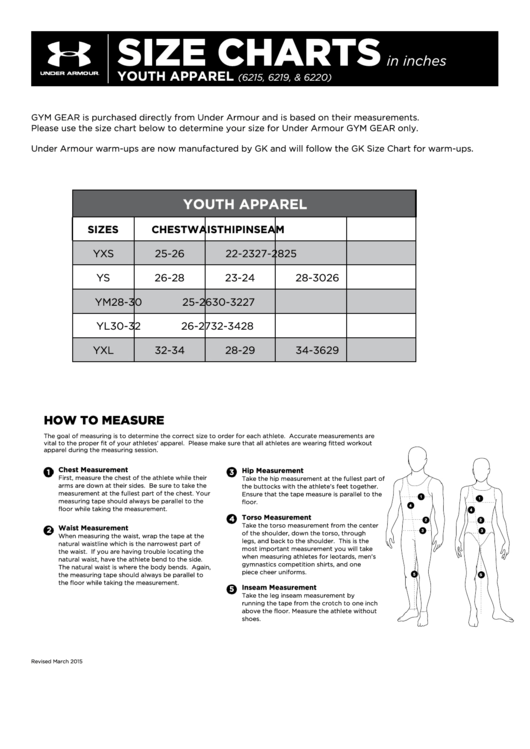Youth Large Under Armour Size Chart Educational Chart Resources